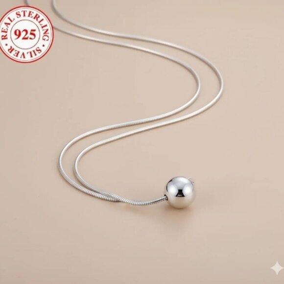 Minimalist Single Pearl Necklace, Elegant 925 silver Choker ITS FOR HER!! - Picture 5 of 6